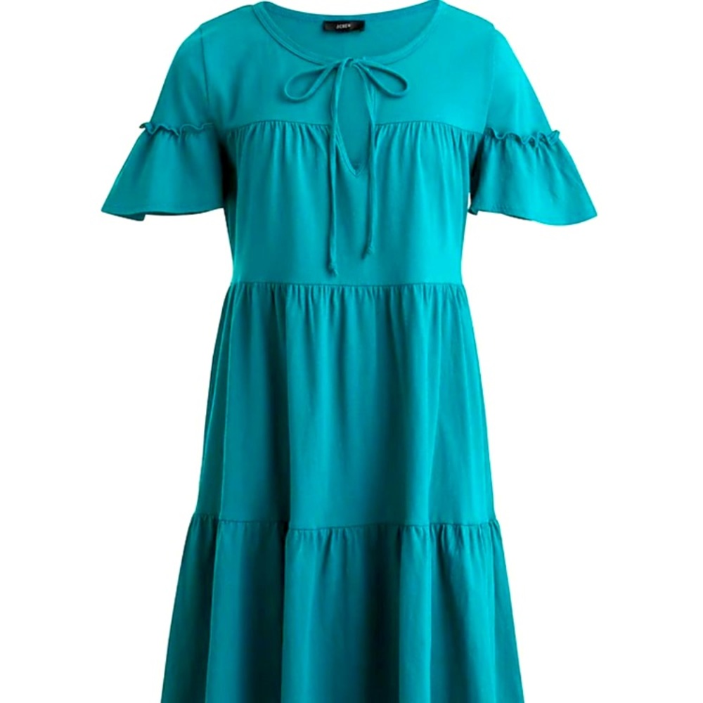 NWT- J.Crew Broken-In Jersey Tiered Mini Dress